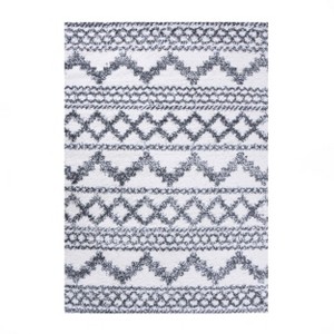 Geometric Stripe Shag Polypropylene Indoor Area Rug or Runner by Blue Nile Mills - 1 of 4