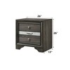 Gulches Nightstand 26 Inch Height Charcoal Gray 2 Regular Drawers 1 Jewelry Drawer - 4 of 4