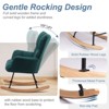 Teddy Upholstered High Back Glider Rocker, Modern Reading Chair, Glider Recliner for Living Room, Nursery, Bedroom Use - 2 of 3