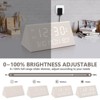 Aoibox Wooden Digital Alarm Clock with 0-100% Dimmer, Dual Alarm, Snooze, Weekday/Everyday Mode, 12/24H, Temperature & Date Display for Office,Bedroom - 3 of 4