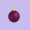 Northlight Matte Glass Christmas Ball Ornaments - 3.25" (80mm) - Plum Purple - 8ct - 2 of 4