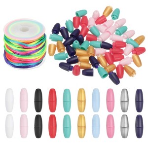 Unique Bargains Jewelry DIY Craft Activity Kits Breakaway Clasps with 20m Lanyard String Cord - 1 of 4