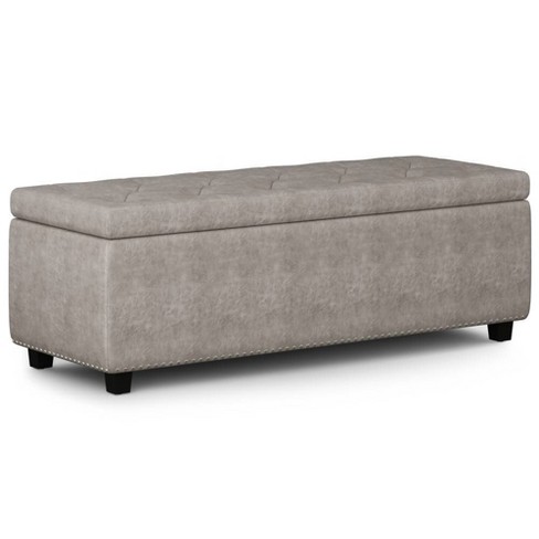 Small Low 19 Cm Height Footstool / Buttoned Unique Small Foot