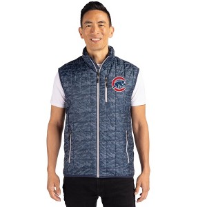 Chicago Cubs Cutter & Buck Rainier PrimaLoft® Mens Eco Insulated Full Zip Printed Puffer Vest - 1 of 1