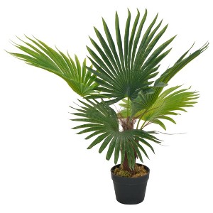 vidaXL Artificial Plant Palm with Pot Green 27.6" - 1 of 3
