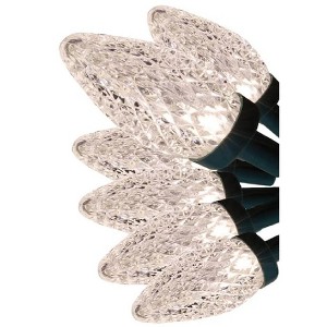 GE Energy Smart 100 LED Diamond Cut C-9 Lights Warm White with Green Wire 66-FT - 1 of 4