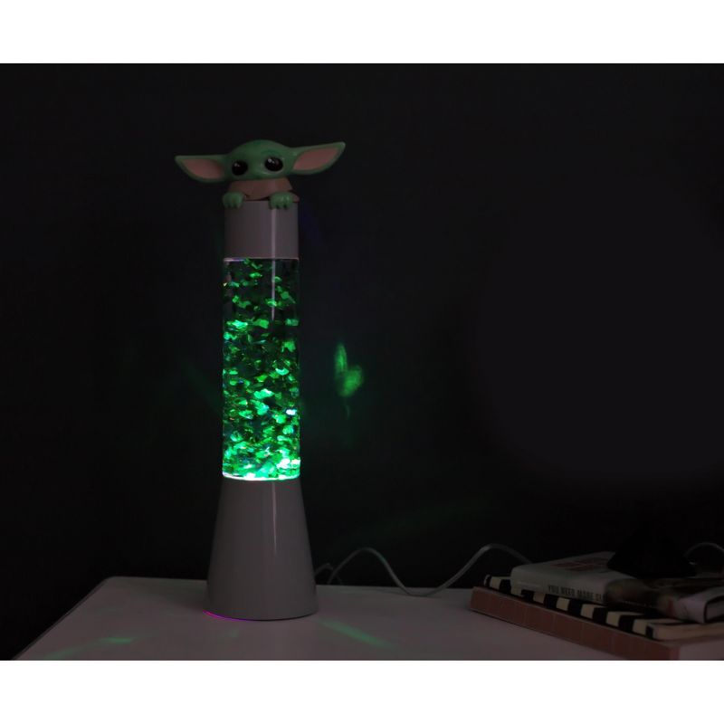 Ukonic Star Wars: The Mandalorian, The Child 14-Inch 3D Top Glitter Motion Lamp Light, 2 of 7