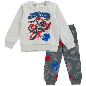 Marvel Spidey and His Amazing Friends Spider-Man Fleece Sweatshirt and Jogger and Pants Outfit Set - 1 of 4