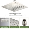 DOMETOUR 16 Inch Square Rain Shower Head Brushed Nickel 304 Stainless Steel Showerhead - 2 of 3