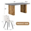 NicBex 5 Piece Gray MDF Dining Table Set with 4 Artificial Leather/Cushioned Chairs for Dining Meeting Room - 3 of 4