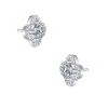 Guili 0.50ctw Charming Stud Earrings with Lab-Created Moissanite in a Four-Leaf Halo Cluster Design – Elegant & Sparkling - image 3 of 3