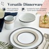 Portmeirion Home Vintage Chic 16 Piece Set - Porcelain Dinnerware with Art Deco Borders - Microwave & Dishwasher Safe Place Settings - 3 of 4