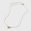 14K Gold Dipped Cubic Zirconia Rondelle Initial Necklace - A New Day™ Gold - 2 of 4