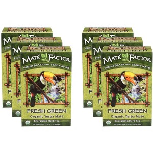 Mate Factor Fresh Green Organic Yerba Mate - Case of 6 - 24 Bags - 1 of 2