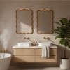 Wooakway 30"W*40"H Wavy Rectangle Mirror Natural Wood/White/Yellow Brown Frame Modern Decorative Wall Mirror for Living Room Bedroom Bathroom Entryway - 2 of 4