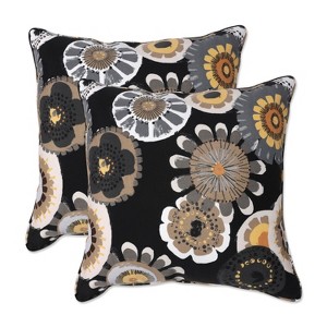 2pc Crosby Floral Outdoor Throw Pillows - Pillow Perfect - 1 of 4