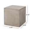Maggift Patio End Tables Accent Side End Table for Outdoor and Indoor, Garden, Backyard Use, Special Design, Gray, 22"*22"*22.5" - 4 of 4