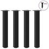 vidaXL Black Steel Adjustable Coffee Table Legs 4 pcs - Modern Sleek Design - 4 of 4