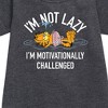 - Garfield - Not Lazy Graphic Short Sleeve Fleece Dress - 2 of 3