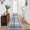 2x6FT Washable Rug, Modern Non-Slip Geometric for Hallway, Kitchen, Low Pile Non-Shed Floor Carpet for Laundry & Bathroom, Foldable  Mat Light-Gray - 2 of 4