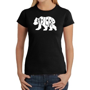 LA Pop Art Explore - Women's Word Art T-Shirt - 1 of 4