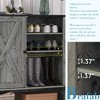 Brafabhome Gray Slim Shoe Storage Cabinet with Adjustable Shelf, Wood Entryway 5 Tier Shoe Rack Organizer with Opening Shelf for Slippers | 20 Pairs - 4 of 4