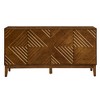 60.5" Mid-Century Modern Sideboard Buffet Storage Cabinet with Geometric Fluted Doors & Adjustable Shelves-- Frevyn - 4 of 4