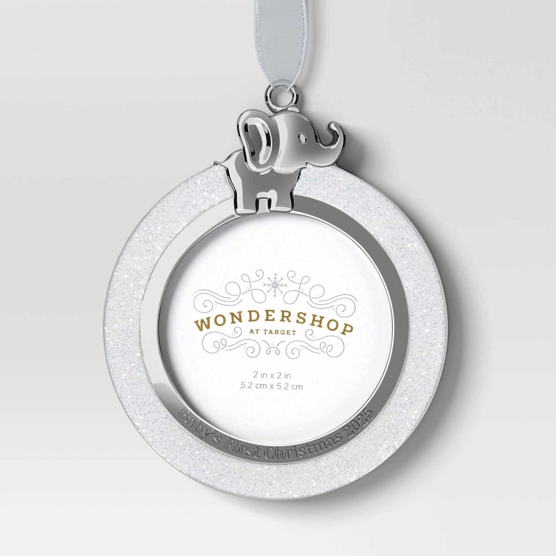 Baby's First Christmas Metal Picture Frame Ornament - Wondershop™