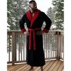 ADR Men's Robe, Plush Fleece Hooded Bathrobe Man, Long Warm Cozy Bath Robe Man - 2 of 3
