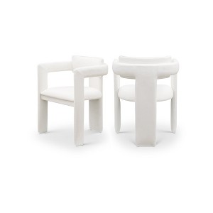 Meridian Furniture,Brenda Vegan Leather Dining Chair, Set of 2 - 1 of 4