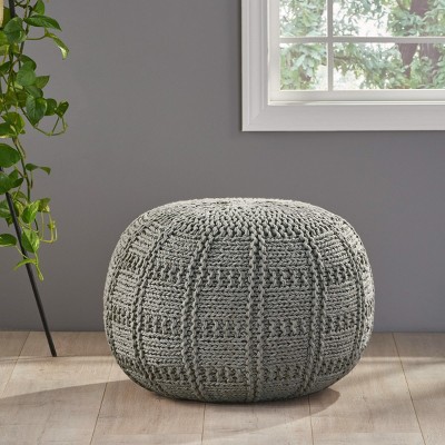 20''X 20''Round Pouf, Handcrafted Modern Design Ottomans Poufs, Ottomans Small For Living Room-Cuddlewood