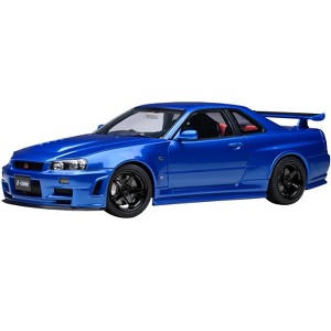 Nissan Skyline GT-R R34 Nismo Z-TUNE RHD (Right Hand Drive) Bayside Blue 1/18 Model Car by Autoart - 1 of 4