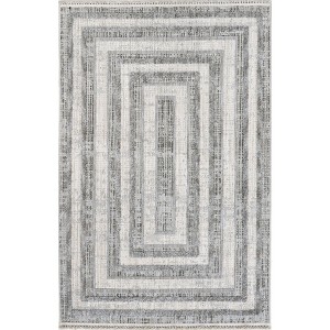 Nuloom Violette Striped 5x8 Indoor Area Rug for Living Room Bedroom Dining Room Kitchen, Grey/Ivory - 1 of 4