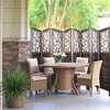 MAYEERTY Freestanding Room Dividers, 6FT Carved Wood Folding Privacy Screens, Rustic Brown - 2 of 4