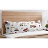 Sweet Jojo Designs Boy Body Pillow Cover (Pillow Not Included) 54in.x20in. Construction Truck Red Blue and Grey - 2 of 4