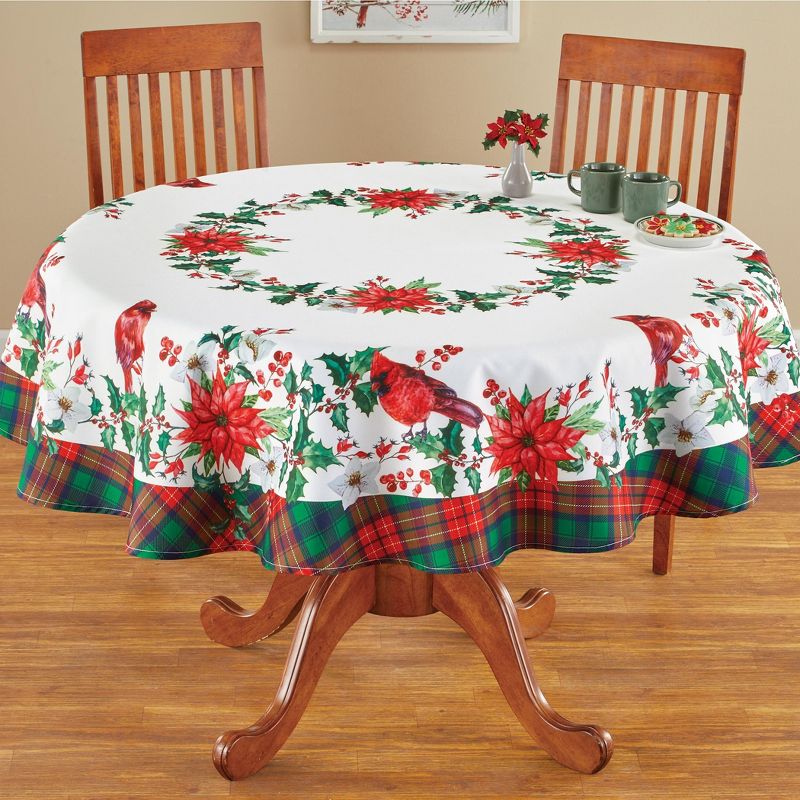 Collections Etc Cardinal Plaid Tablecloth, 2 of 3