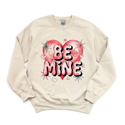 Simply Sage Market Women's Graphic Sweatshirt Be Mine Pink Heart