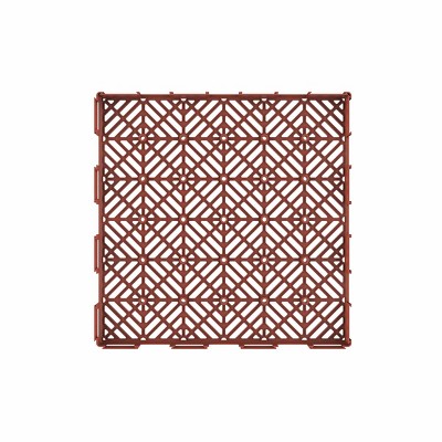 Terracotta Interlocking Outdoor Deck Tiles Set of 6