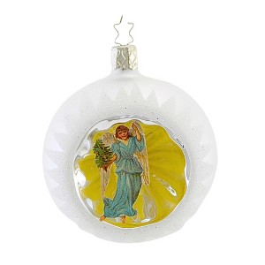 Inge Glas 3.5 Inch Heavenly Reflector Angel Christmas Tree Ornaments - 1 of 3