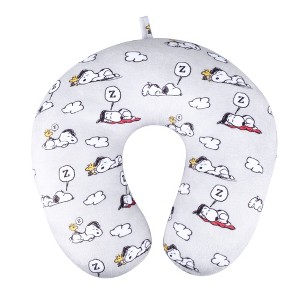 Concept One Peanuts Snoopy and Woodstock Clouds Travel Neck Pillow - 1 of 2