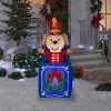 Gemmy Animated Christmas Inflatable Toy Soldier Dog in Pop Up Box, 5 ft Tall, Multi - 2 of 4