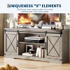 TV Stand - Entertainment Center with Storage Cabinets, Sliding Barn Doors, Mid Century Modern Media TV Console Table for Living Room Bedroom - 4 of 4