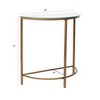 Wood Natural Top Coastal Modern Console Table with Black Metal Legs for Entryway and Hallway - 2 of 4