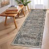 Area Rug - Machine Washable Non-Slip Low Pile Vintage Distressed Print Rug for Living Room, Bedroom, Dining Room & Home Office - 2 of 4
