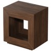 CIPACHO Rustic Brown 1 Piece Wood End Table 2 Tiered Square Side Table with Storage Shelf for Living Room Entrance - 4 of 4