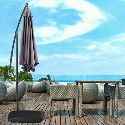 Black HDPE Wheeled Cantilever Umbrella Base, 82 cm