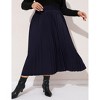 Coolmee Womens Plus Size Maxi Skirt Long Shirring Pleated Skirts Elastic High Waisted A Line Skirts - 2 of 4