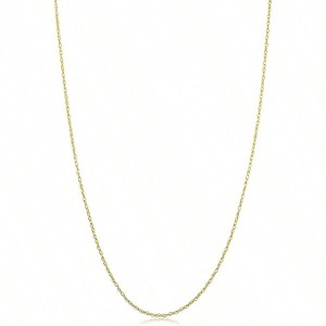 Women's 10k Yellow Gold Thin Lightweight Rope Chain Necklace - 1 of 4