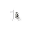 Black Bow Jewelry Sterling Silver and Clear CZ, Six-Stone Bead Charm - 2 of 3