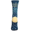 Memoi Women's Aquarius Zodiac Sign Crew Socks Dark Teal 9-11 - 3 of 4